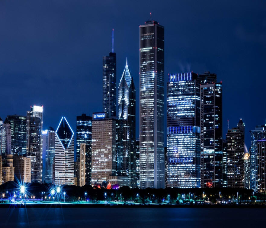 Chicago City Wallpaper For Desktop - Skyline Chicago City , HD Wallpaper & Backgrounds