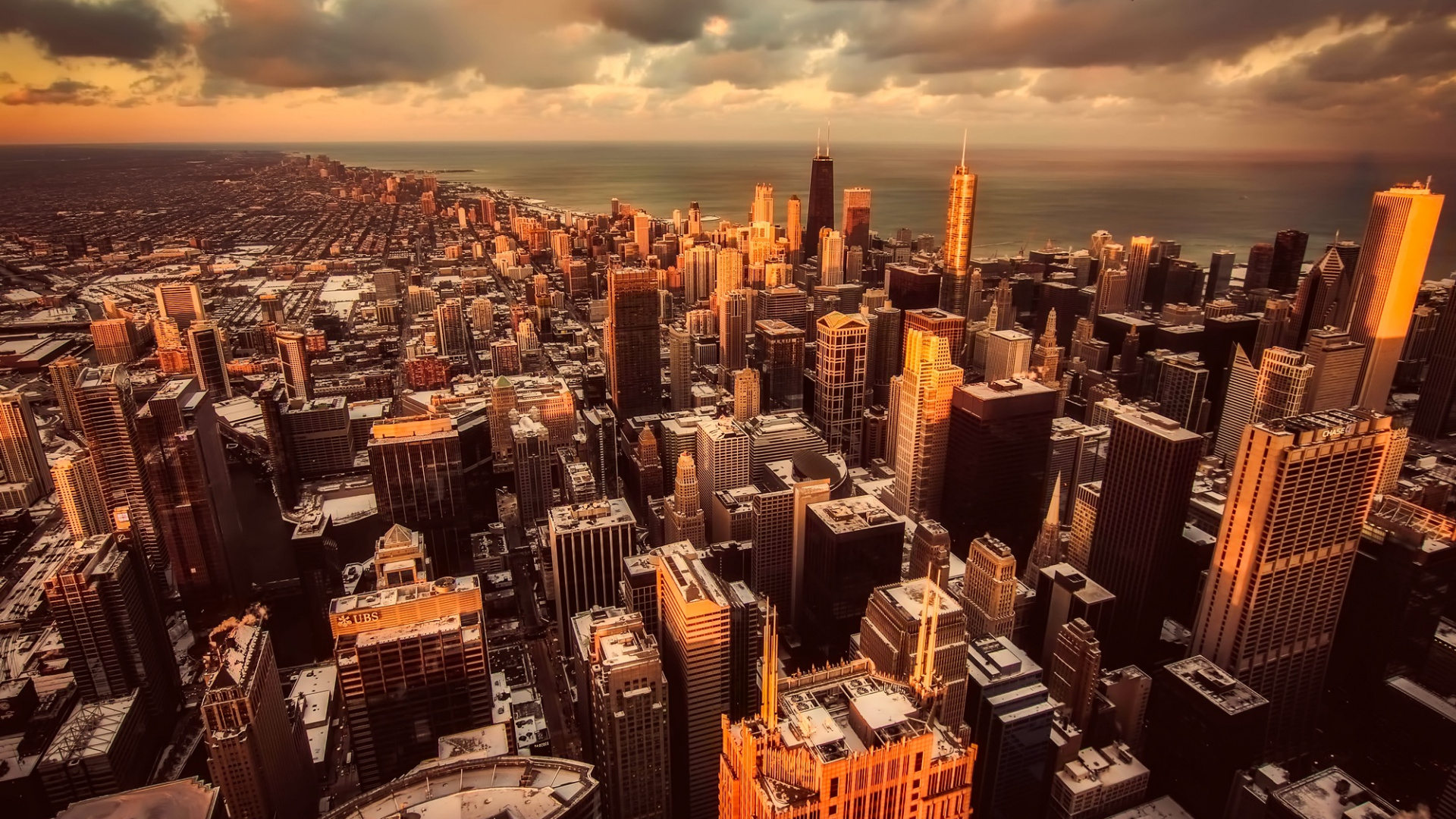 Wallpaper Chicago, City, Buildings, Skyscrapers, Aerial - Chicago , HD Wallpaper & Backgrounds