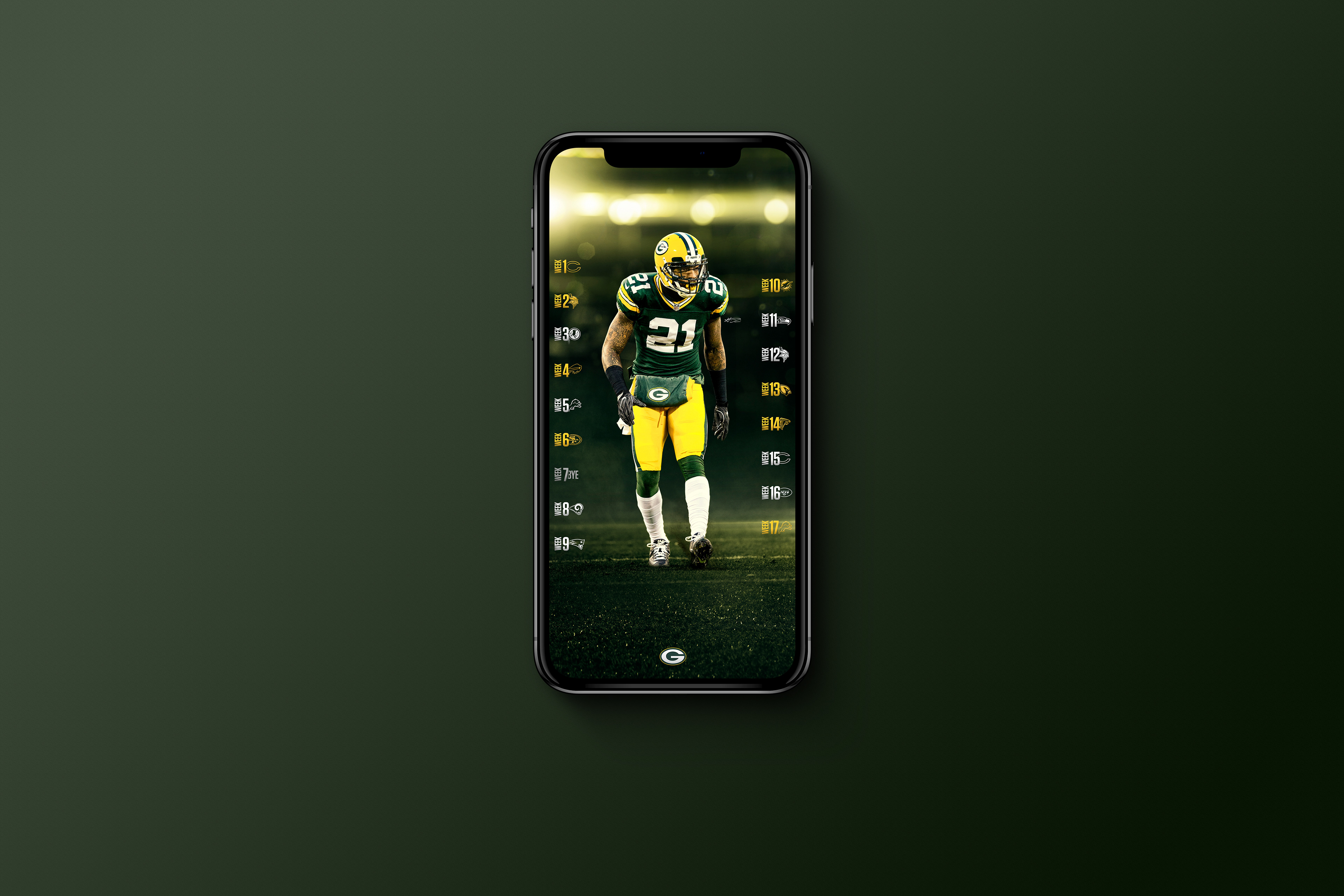 An Iphone X Wallpaper Highlighting Packers' Safety - Illustration , HD Wallpaper & Backgrounds