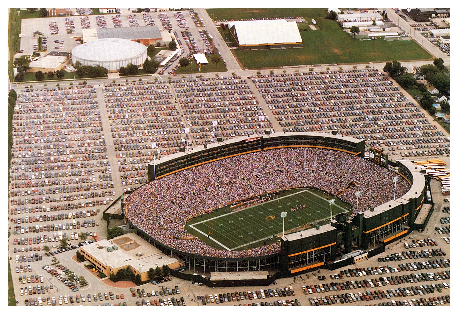 Green Bay Packers Old Lambeau Field Classic Aerial - Lambeau Field 1989 , HD Wallpaper & Backgrounds