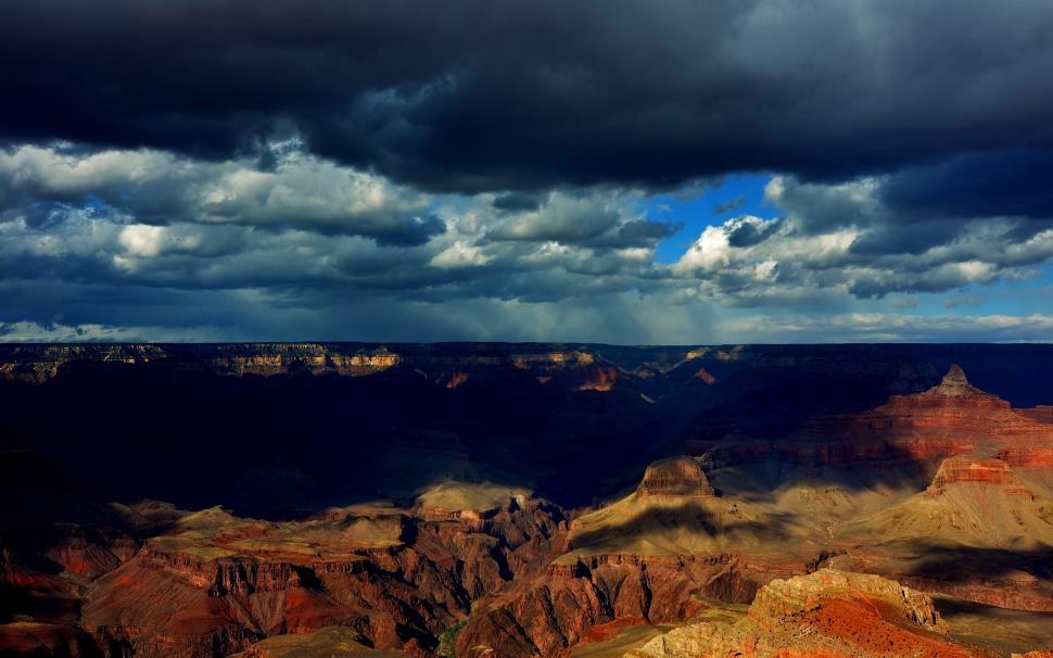 Grand Canyon, Clouds, Shadows, Dusk Wallpaper - Grand Canyon National Park , HD Wallpaper & Backgrounds