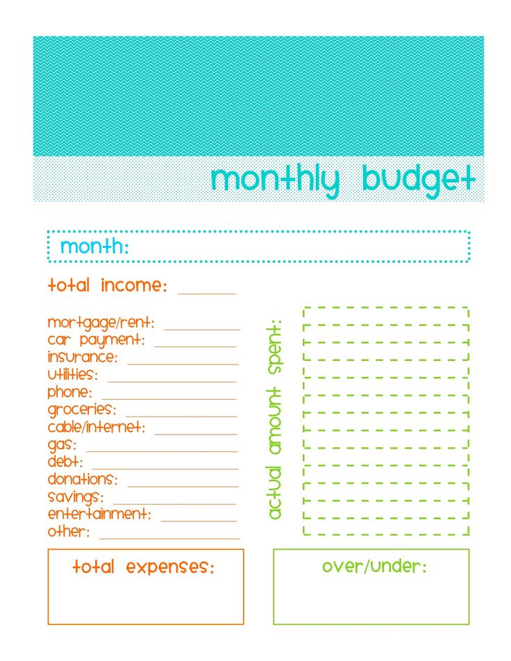 Easy Monthly Budget Spreadsheet Amazing Design Resume - Printable Simple Monthly Budget Template , HD Wallpaper & Backgrounds