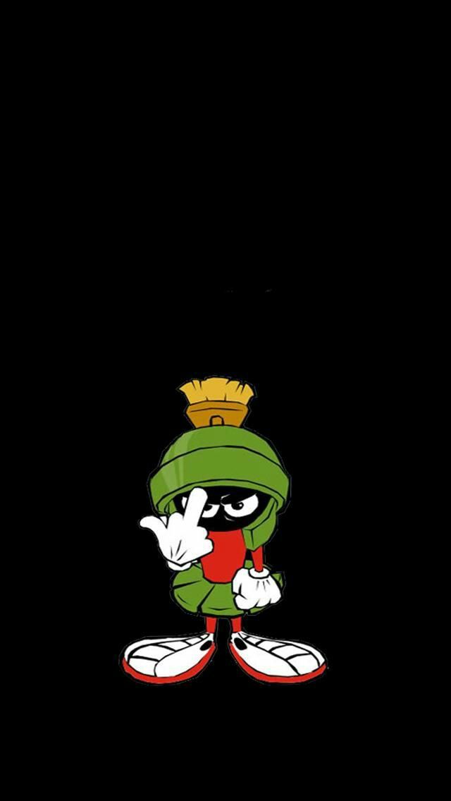 Looney Tunes Wallpaper, Cartoon Wallpaper, Mobile Wallpaper, - Marvin The Martian Middle Finger , HD Wallpaper & Backgrounds