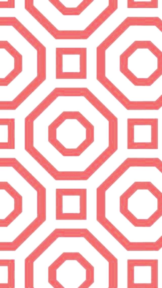 Design Preppy Wallpaper Coral Geometric Wallpaper I - Blue And White Geometric Cushions , HD Wallpaper & Backgrounds