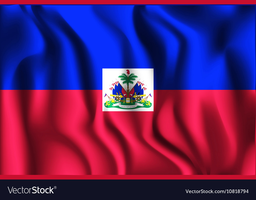 Flag Of Haiti Rectangular Shaped Vector Image - Haiti Wavy Flag , HD Wallpaper & Backgrounds