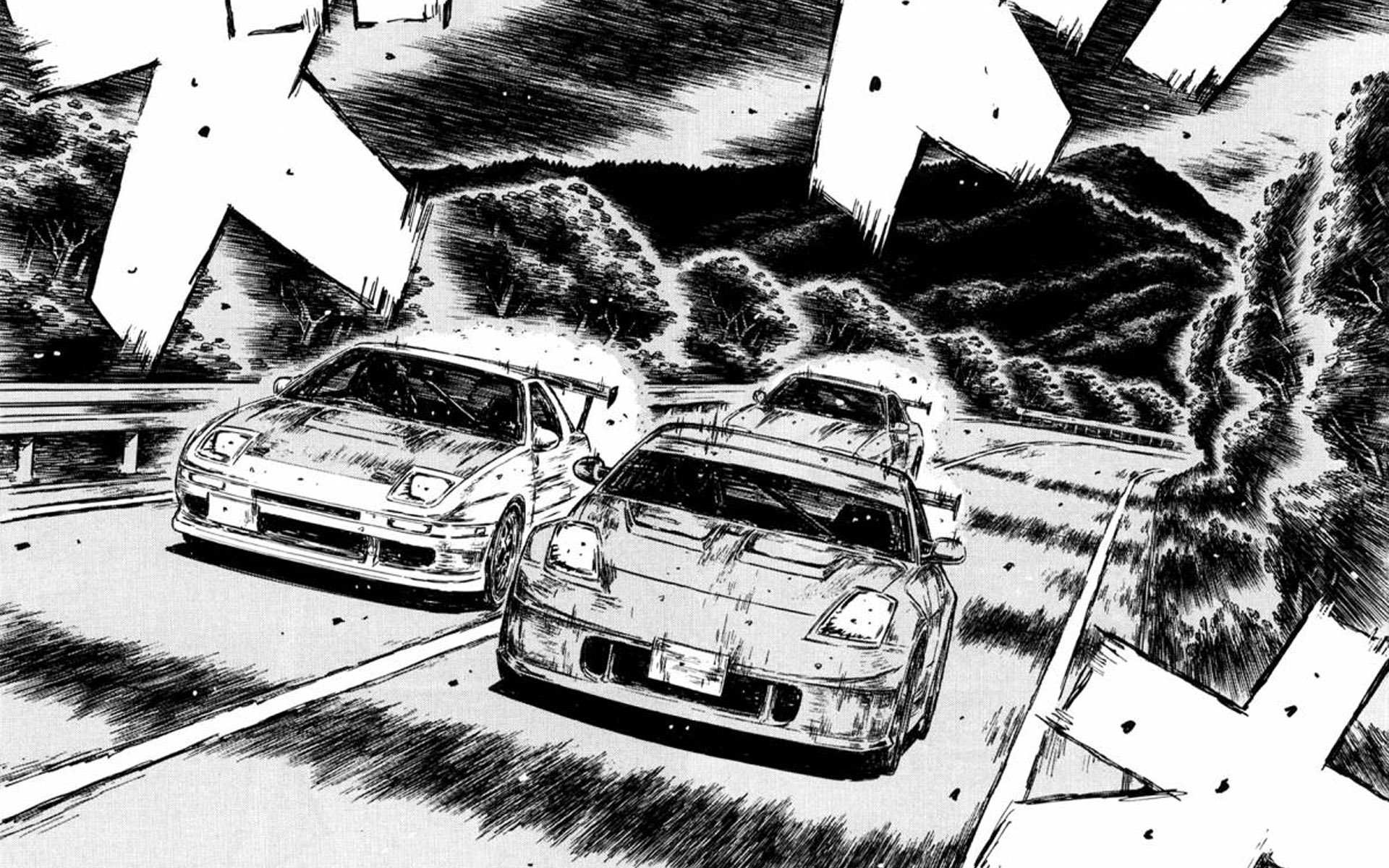 Download - Initial D Drifting Manga , HD Wallpaper & Backgrounds