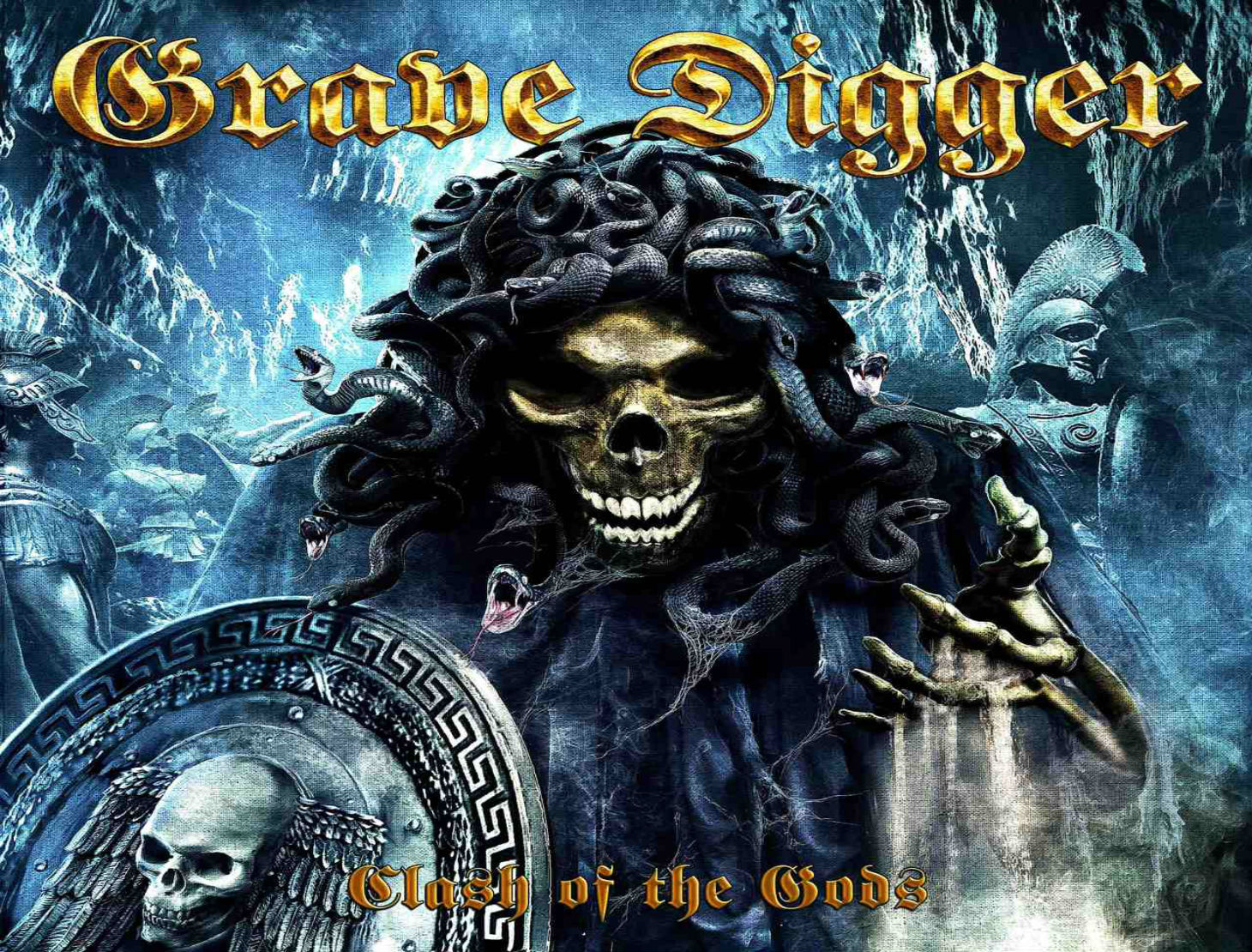 Grave Digger Heavy Metal Album Art Cover Fantasy Dark - Grave Digger Clash Of The Gods , HD Wallpaper & Backgrounds