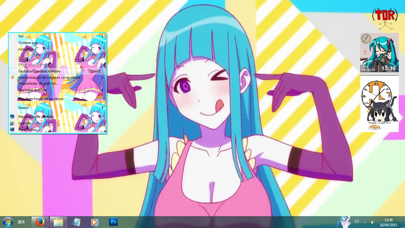 Windows Temas Mememe - Blue Hair Anime Girl Song , HD Wallpaper & Backgrounds