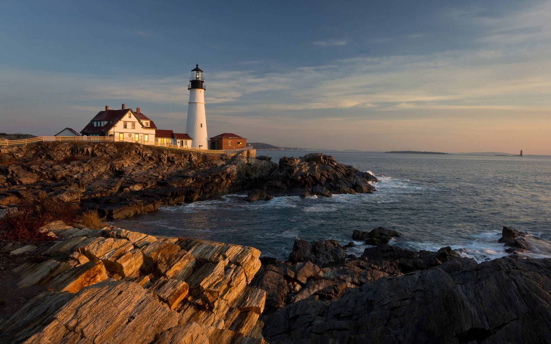 High Resolution, Lighthouses,hd Beach Wallpapers Peace, - Maine , HD Wallpaper & Backgrounds