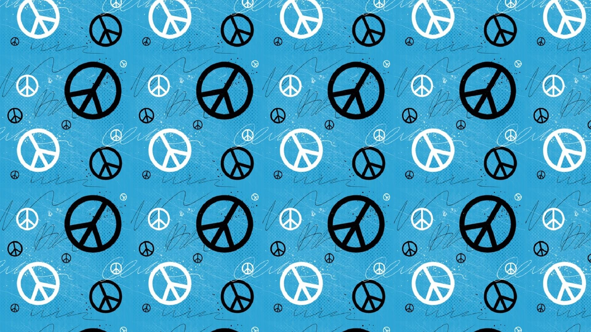Peace - Peace Sign Background Blue , HD Wallpaper & Backgrounds