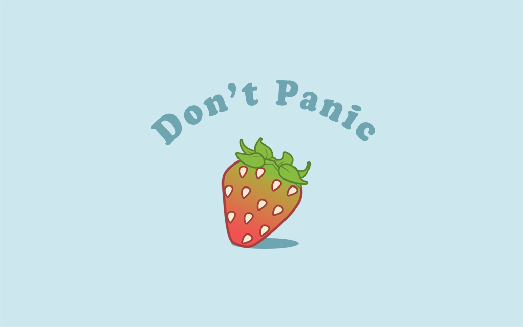 Don't Panic Wallpaper - Illustration , HD Wallpaper & Backgrounds