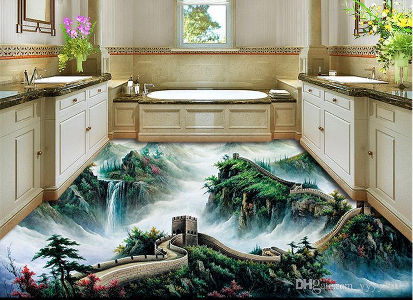 3d Nature Wallpapers 3d Great Wall Three Dimensional - 3d Flooring For Kitchen , HD Wallpaper & Backgrounds