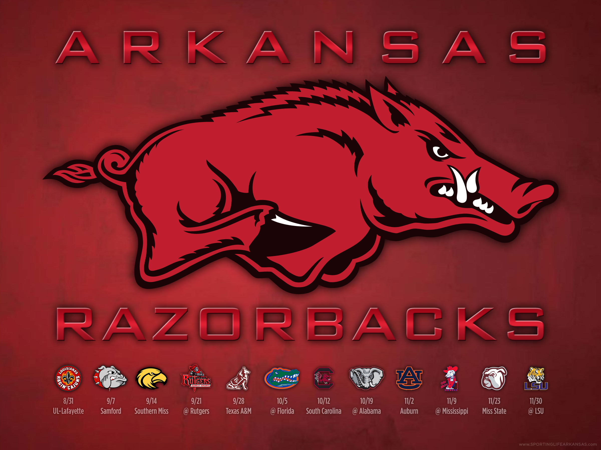 Click Here To Download A Full Size Wallpaper/background - Arkansas Razorbacks , HD Wallpaper & Backgrounds