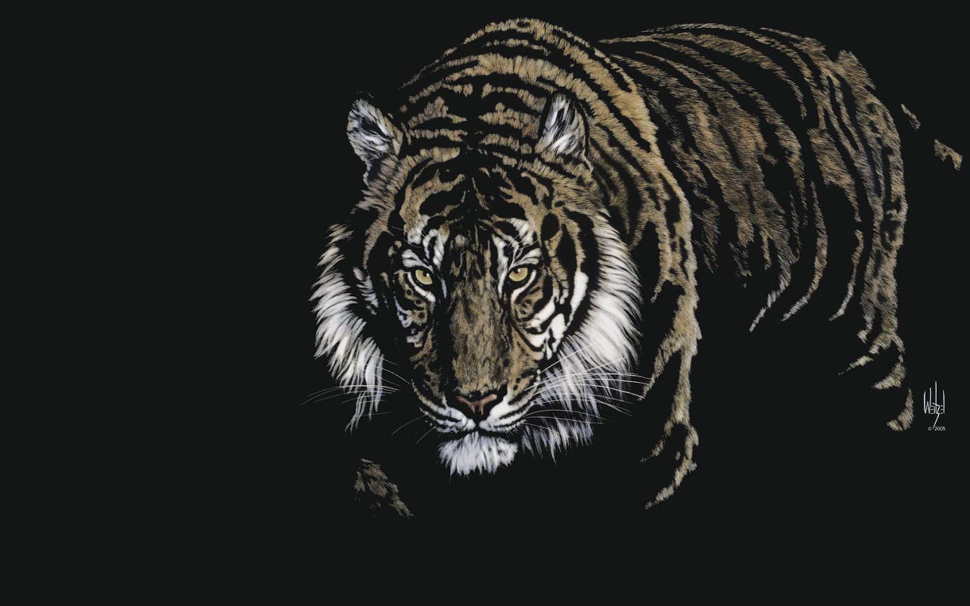 Best 3d Animal Wallpaper - Tiger Yearbook Themes , HD Wallpaper & Backgrounds