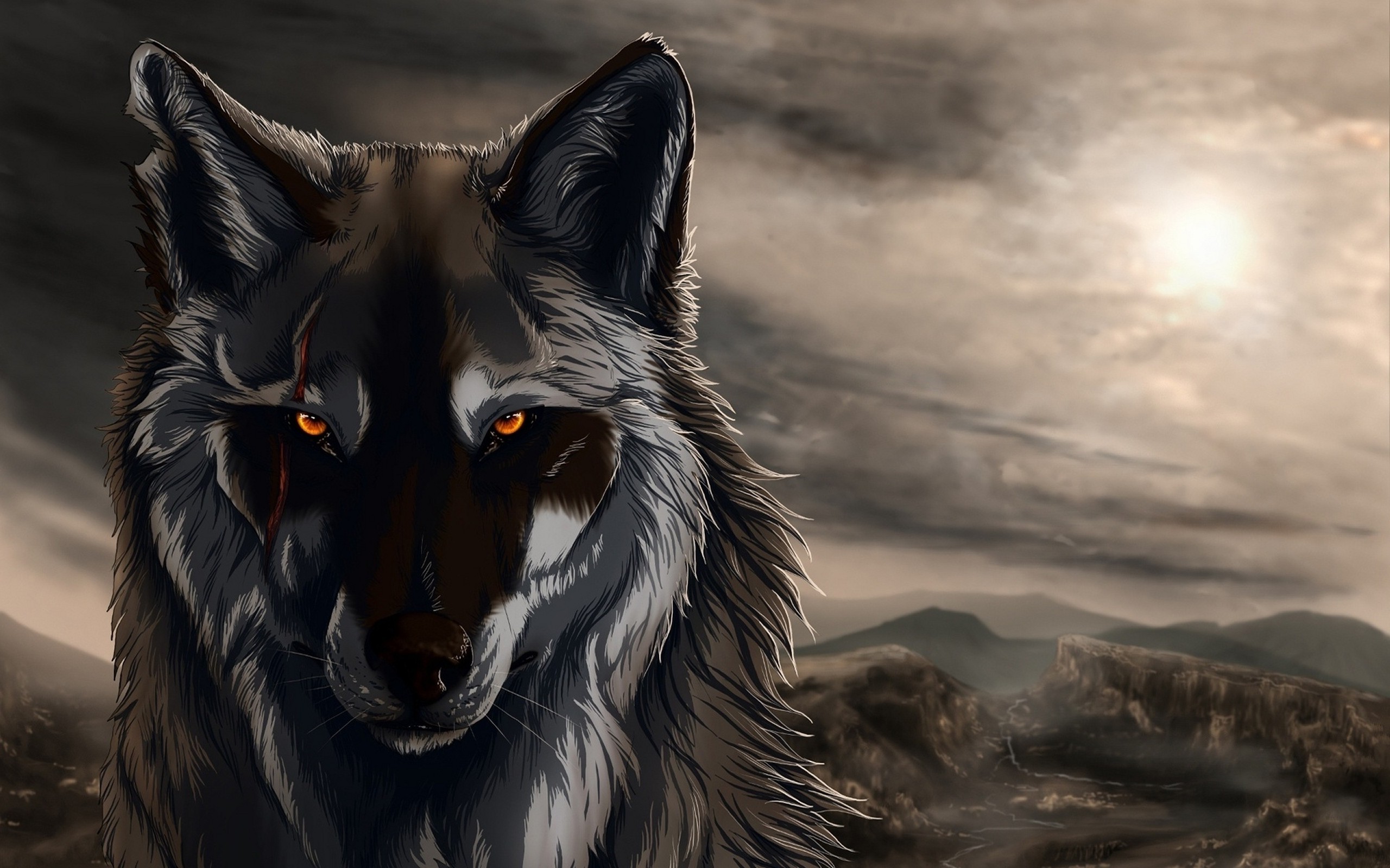 Wolf, Artwork, Digital Art, Animals Wallpapers Hd / - Digital Animals Art , HD Wallpaper & Backgrounds