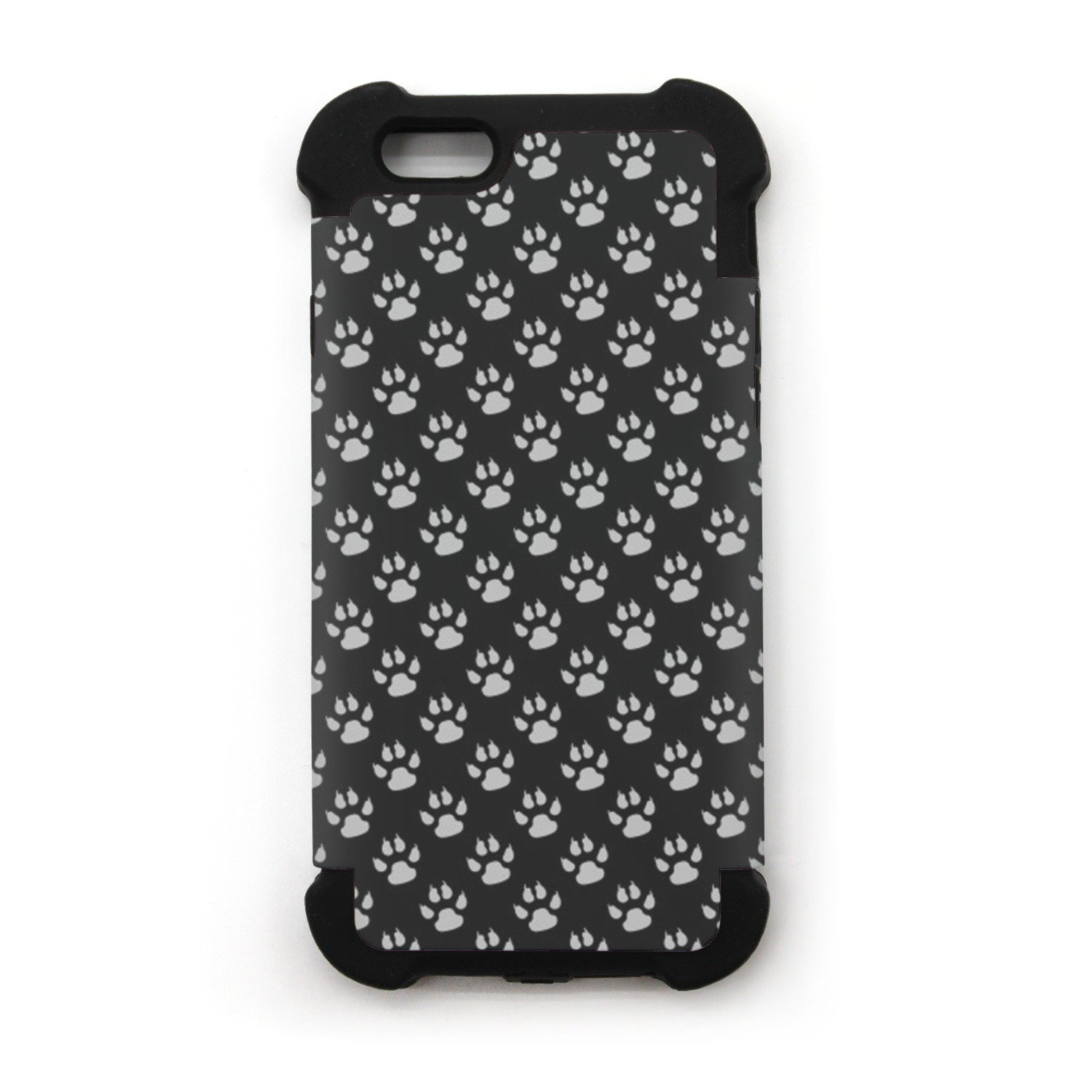 Black And Gray Animal Paw Prints Pattern Wallpaper - Mobile Phone Case , HD Wallpaper & Backgrounds