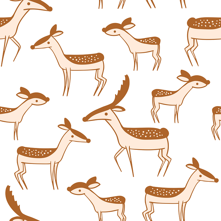 Deer Pattern Design Animal Cute Wallpaper - Deer , HD Wallpaper & Backgrounds