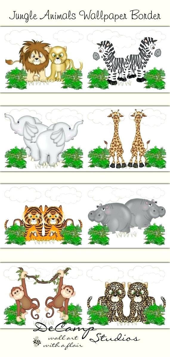 Animal Wallpaper Border Awesome Jungle Animals Nursery - Nursery , HD Wallpaper & Backgrounds