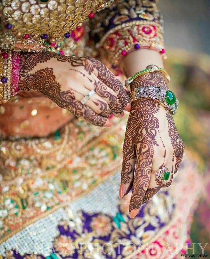 Image For Best Dulhan Dp Of Mehndi Hands For Girls - Whatsapp Dp For Girls Dulhan , HD Wallpaper & Backgrounds