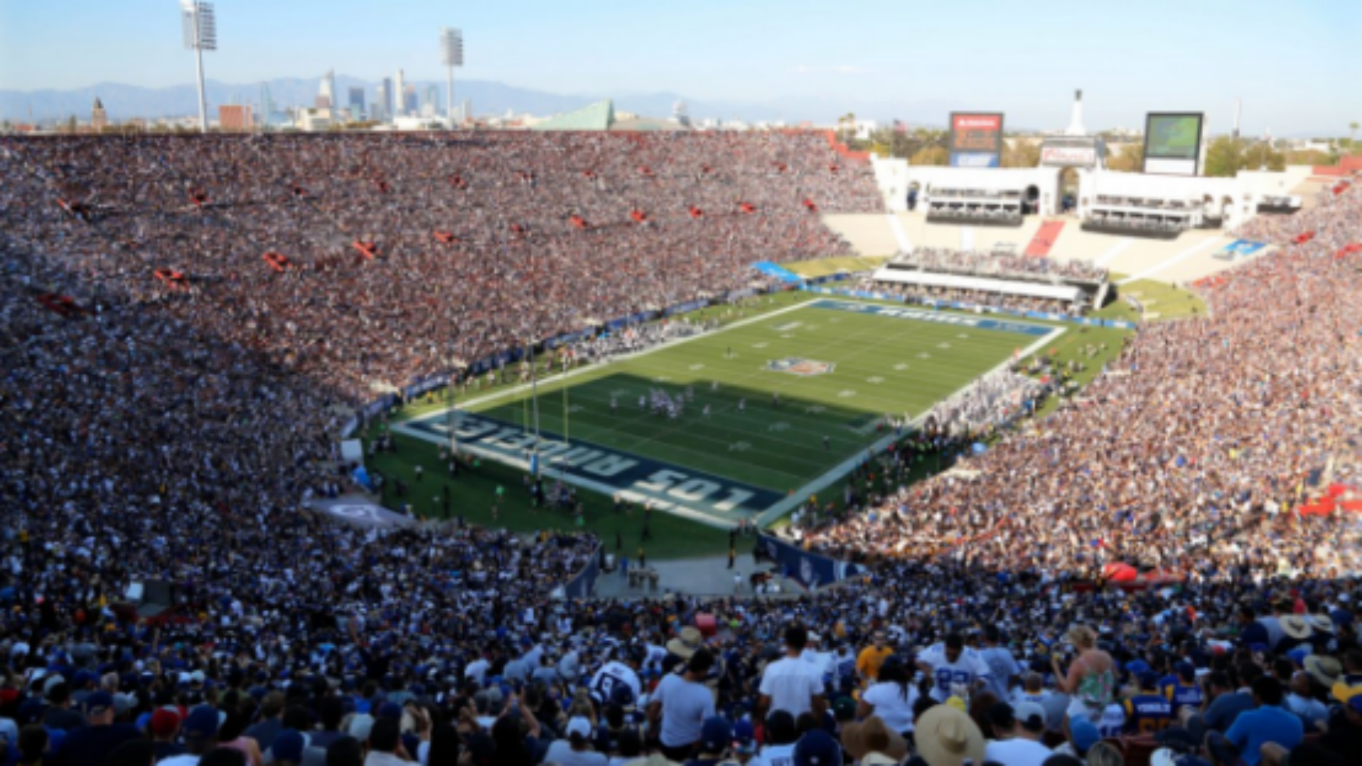 Rams Stadium Hd Wallpaper - La Rams Los Angeles Coliseum , HD Wallpaper & Backgrounds