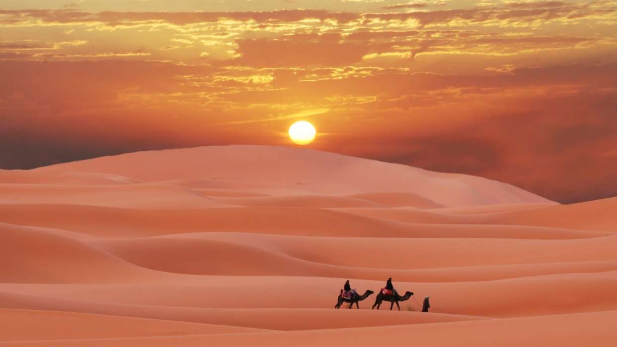 Handy-wallpaper Landschaft, Wüste Kostenlos Herunterladen - Sahara Desert Hd , HD Wallpaper & Backgrounds