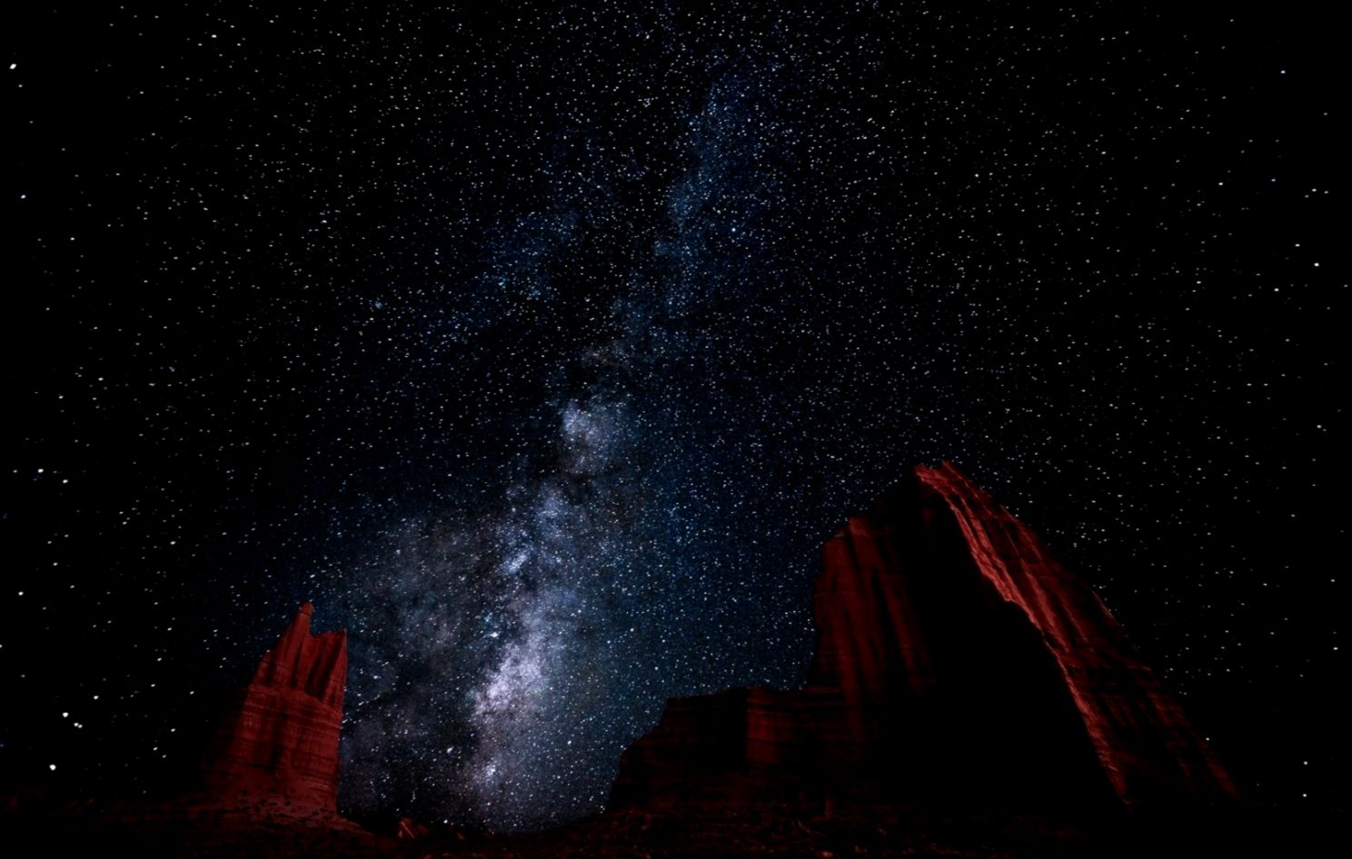 Landscape Nature Milky Way Starry Night Desert Erosion - Nova , HD Wallpaper & Backgrounds
