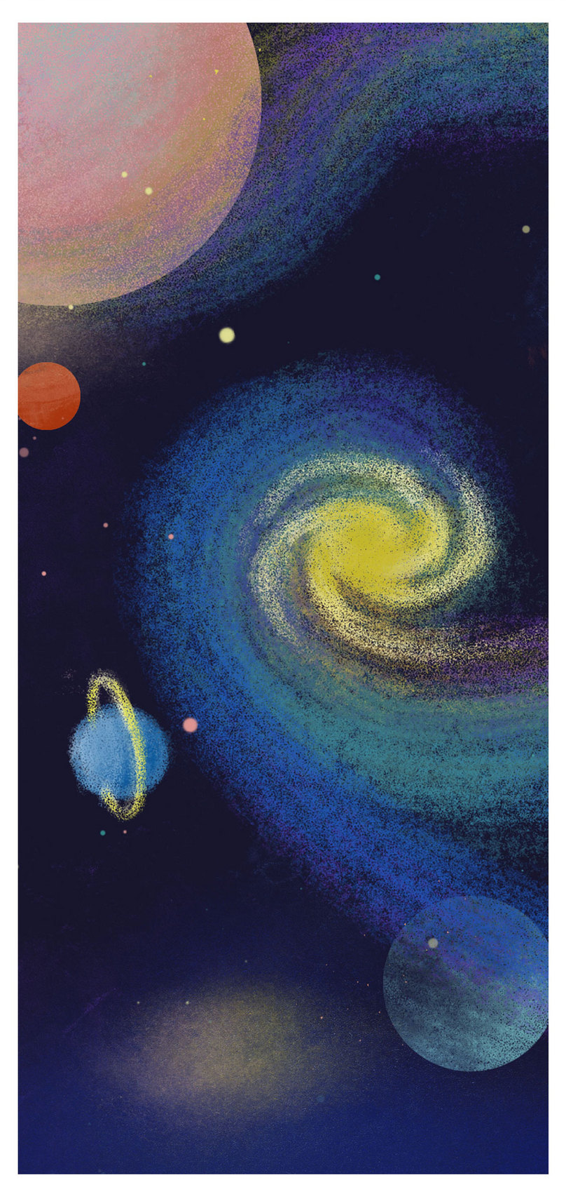 Ilustrasi Wallpaper Ponsel Galaksi Ilustrasi Wallpaper - Milky Way , HD Wallpaper & Backgrounds