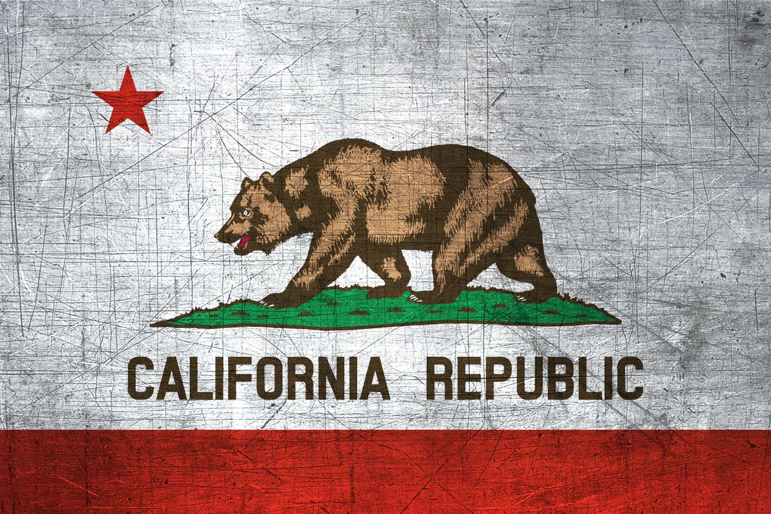 Flag California Metal Texture - California State Flag , HD Wallpaper & Backgrounds