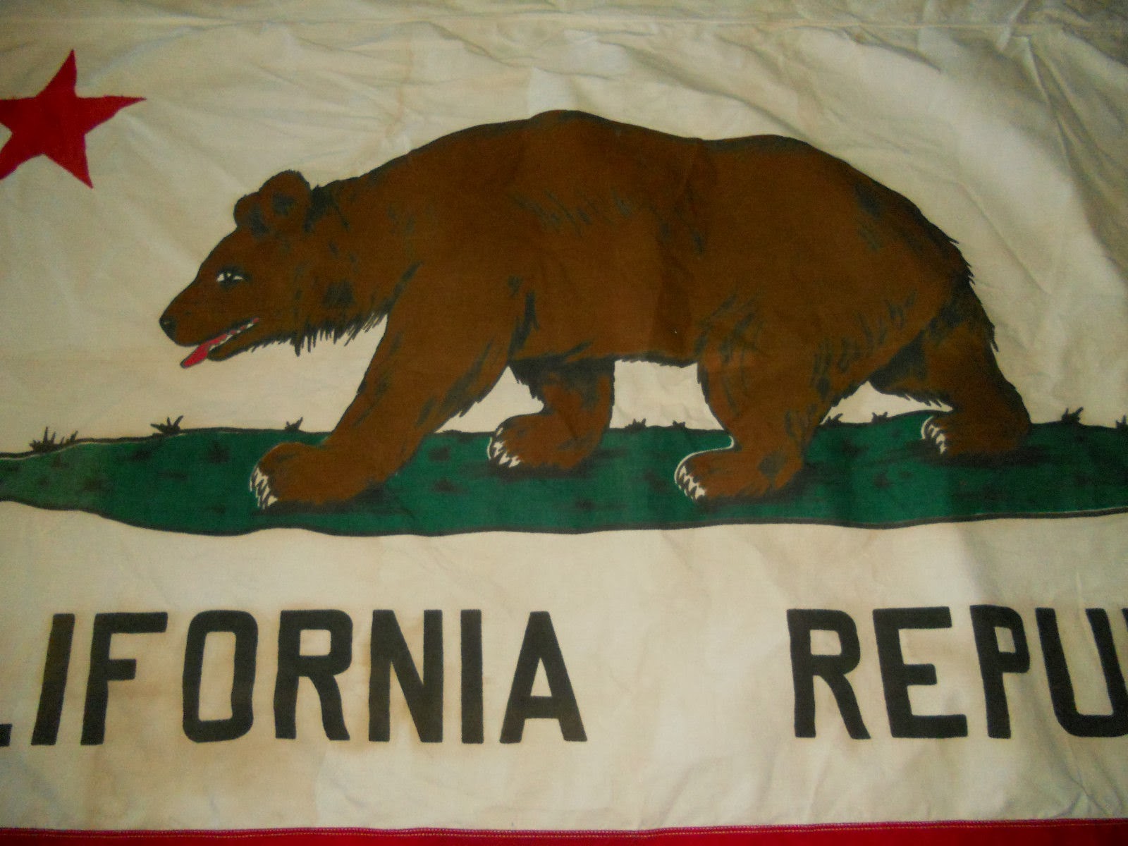 Vintage Annin Cotton California Bear Flag - California Logo Drawing , HD Wallpaper & Backgrounds