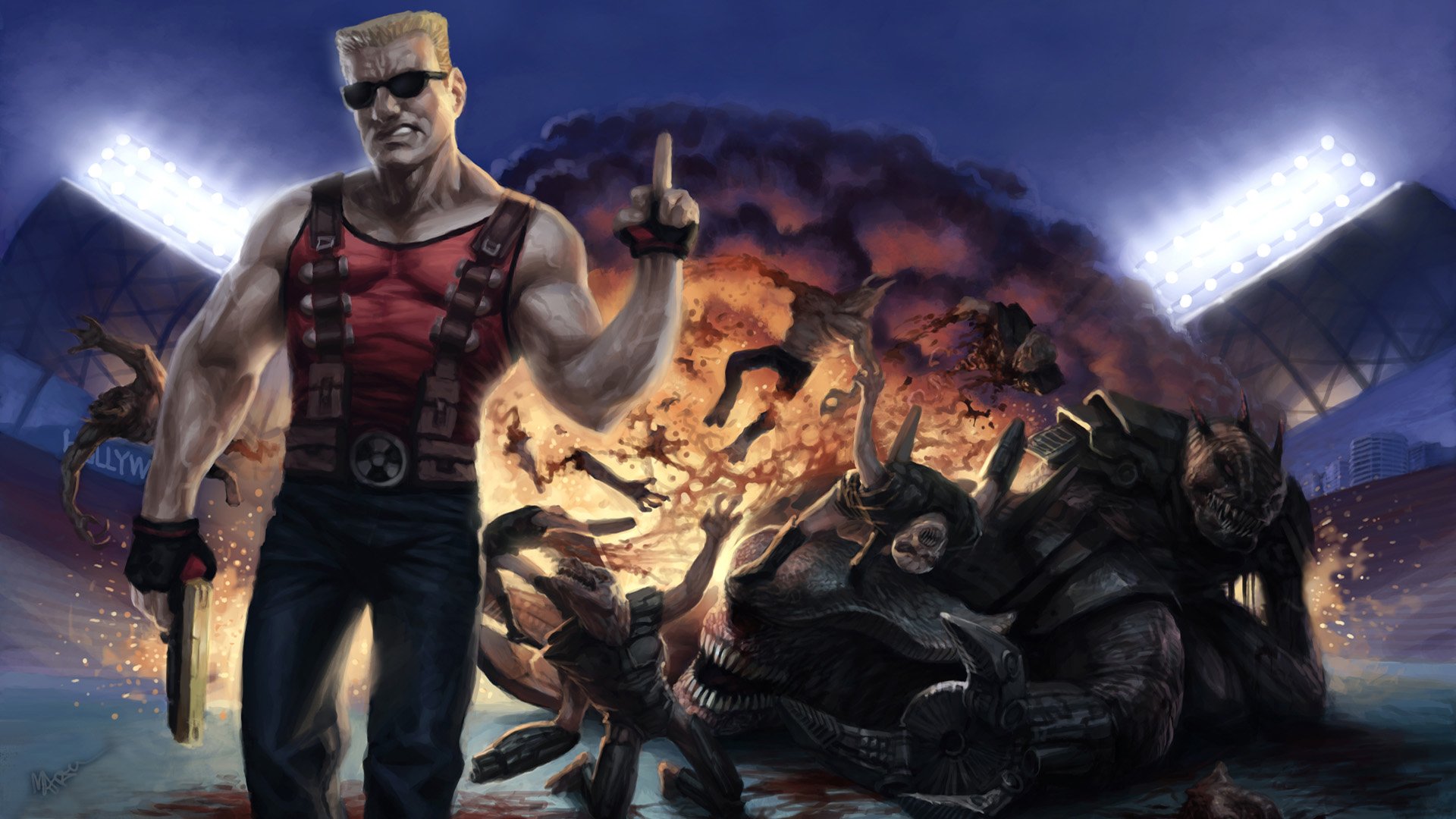 Hd Wallpaper - Duke Nukem 3d Art , HD Wallpaper & Backgrounds