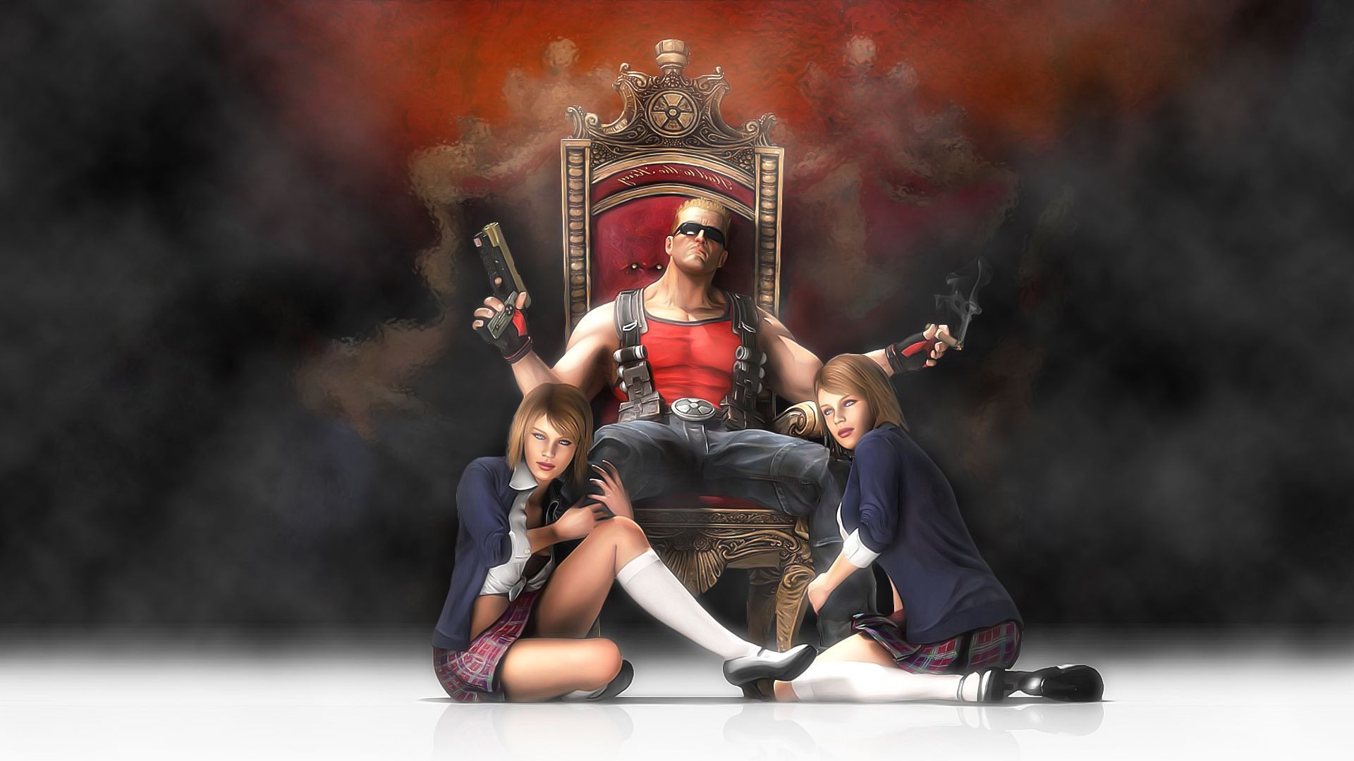 Duke Nukem With Girl , HD Wallpaper & Backgrounds