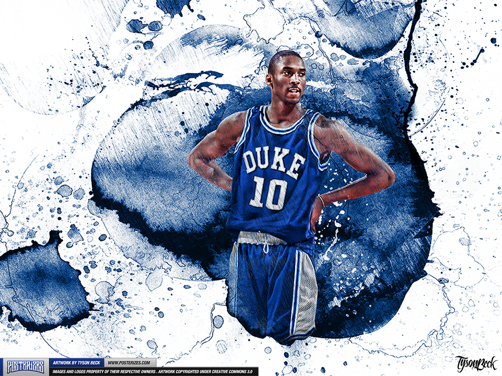 Kobe Bryant Blue Mamba Duke College Wallpaper - Lebron James Duke Jersey , HD Wallpaper & Backgrounds