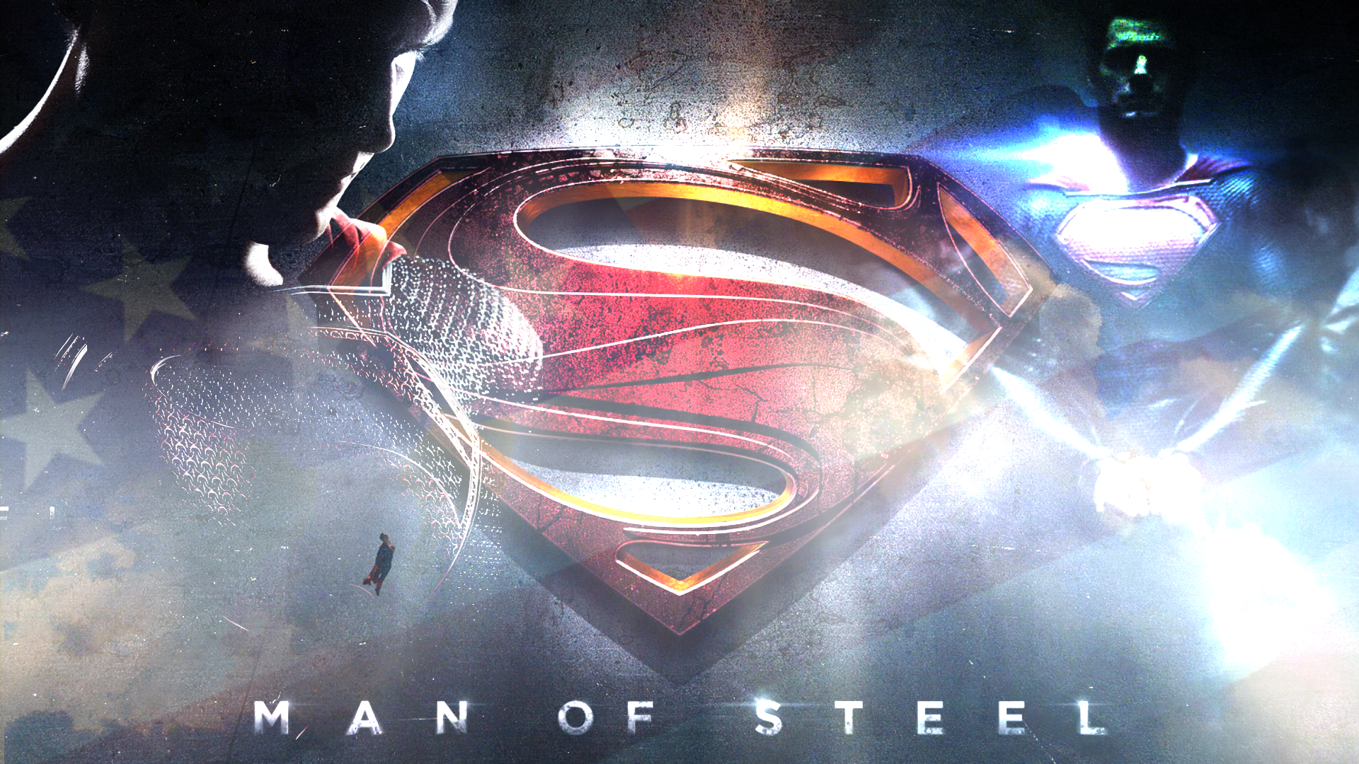 Superman Man Of Steel Logo Wallpaper Phone Is Cool - Superman Man Of Steel 3d , HD Wallpaper & Backgrounds
