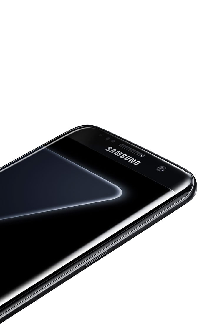 Galaxy S7 Edge In Black Pearl Lying Diagonally - Samsung Galaxy , HD Wallpaper & Backgrounds