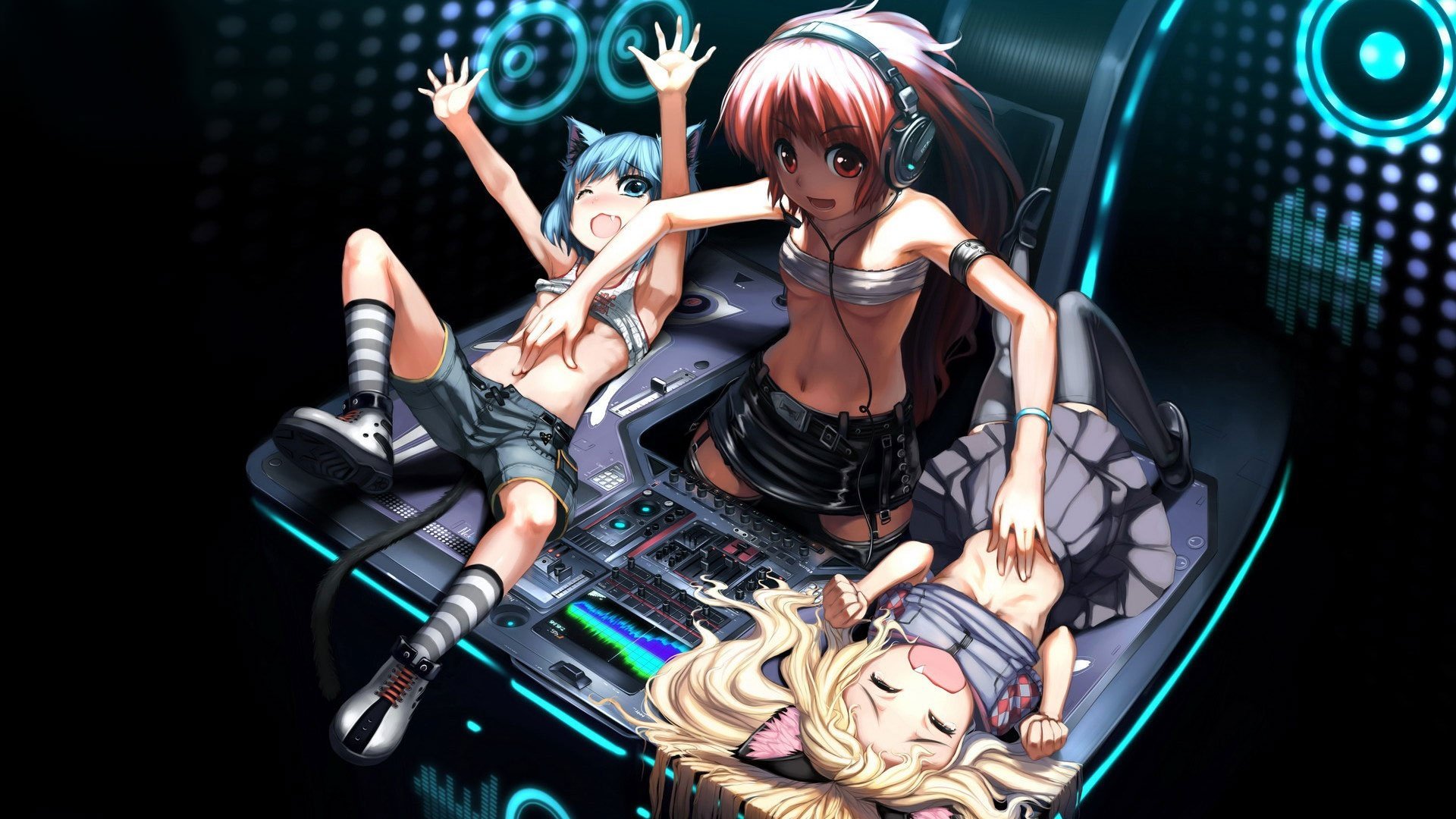 Anime Dj Girl 1920 1080 Up Wallpaper Wp8002642 Sexy Anime