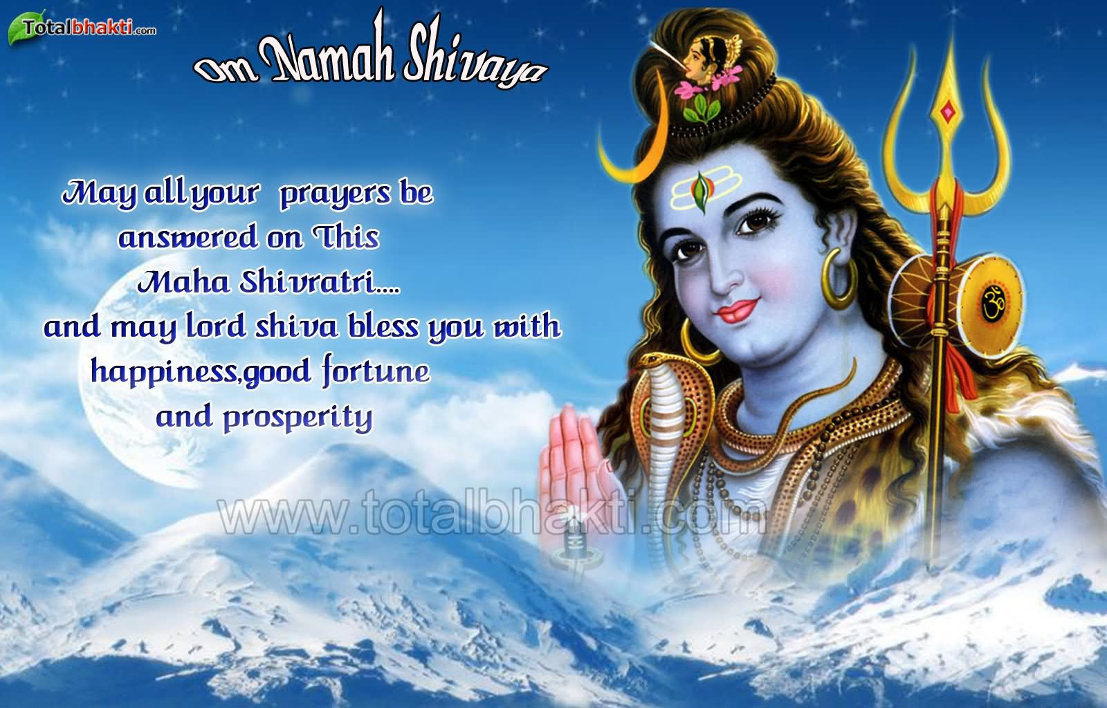 May All Your Prayers Be Answered On This Maha Shivratri - Lord Shiva Maha Shivaratri , HD Wallpaper & Backgrounds