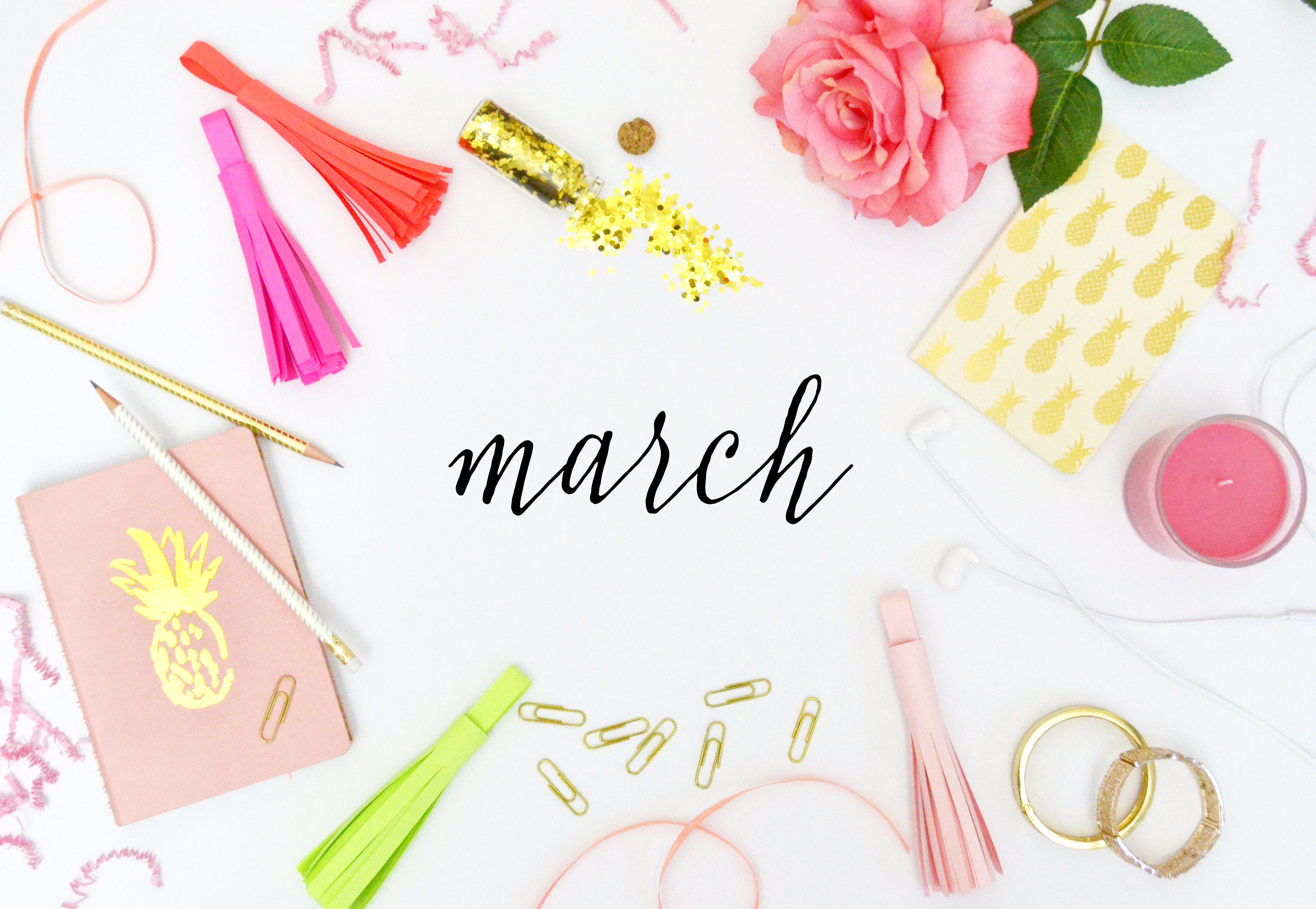 You- To Get You Through The Long Month Of March - March Flatlay , HD Wallpaper & Backgrounds