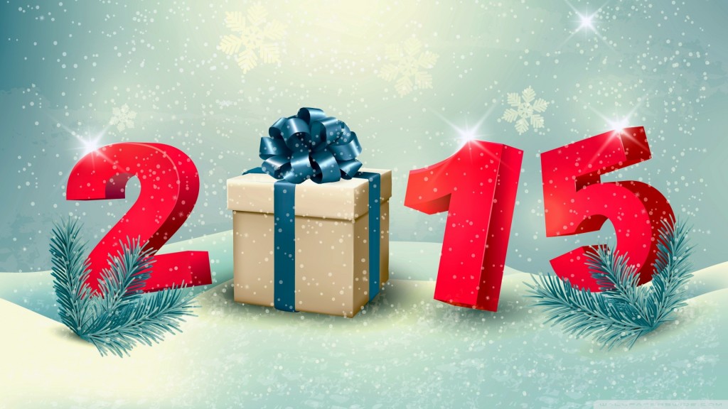 Happy New Year 2015 Winter Gifts Hd Wallpaper , HD Wallpaper & Backgrounds