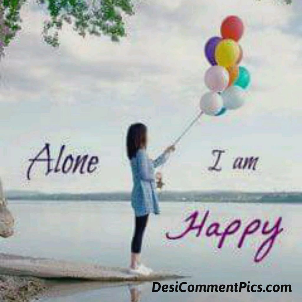 I Am Alone But Happy Quotes I Am - Am Alone But Happy Quotes , HD Wallpaper & Backgrounds