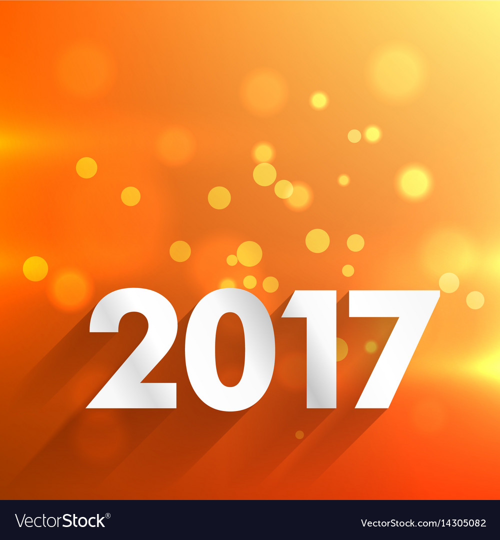 2017 Happy New Year Wallpaper In Orange Background - Graphic Design , HD Wallpaper & Backgrounds
