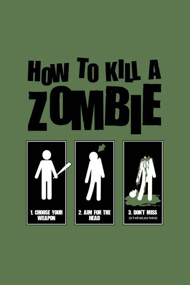 How To Kill A Zombie In 3 Easy Steps - Funny Ipad Wallpapers Hd , HD Wallpaper & Backgrounds