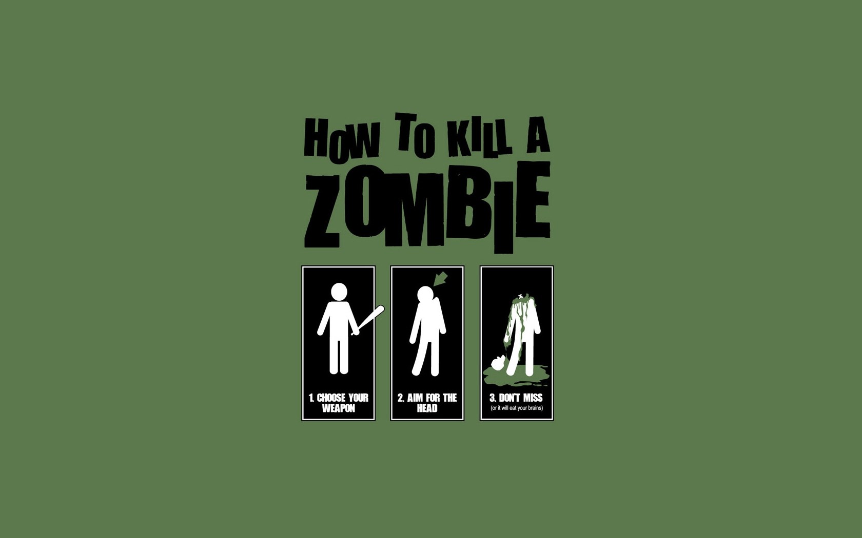 #humor, #simple Background, #zombies, #anime, #typography, - Kill A Zombie , HD Wallpaper & Backgrounds