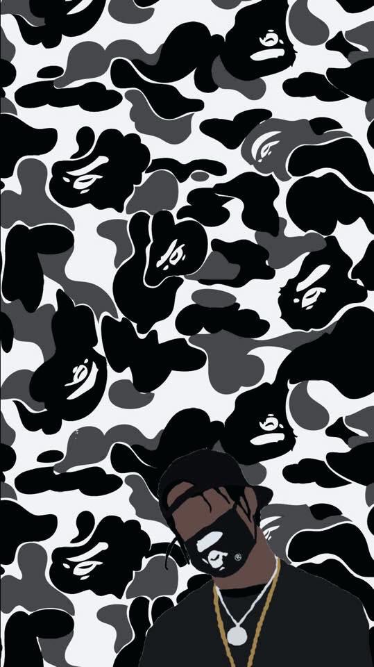 Camouflage Wallpapers - Black And White Bape , HD Wallpaper & Backgrounds
