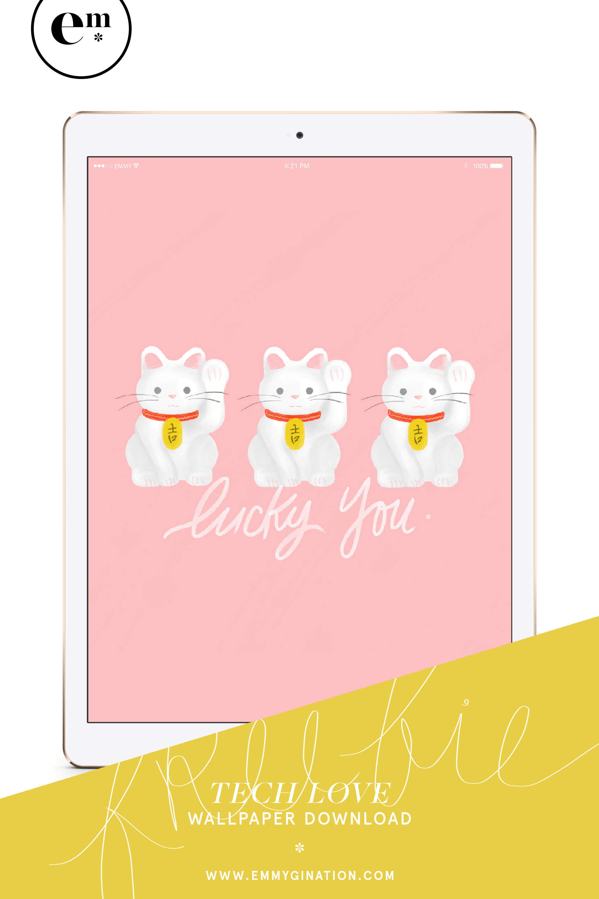 Download Your Lucky Cat Wallpaper Freebie - Cartoon , HD Wallpaper & Backgrounds