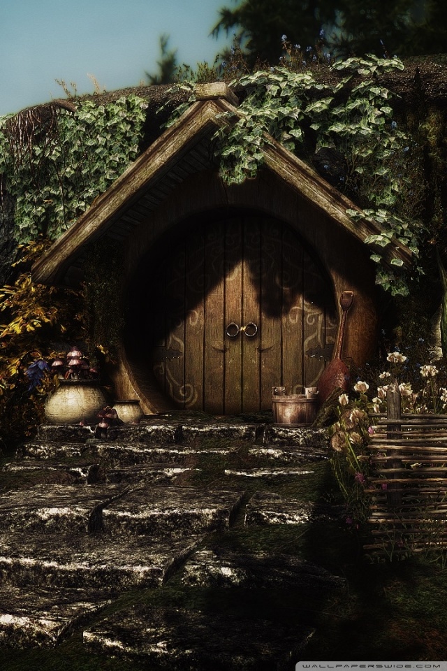 Hobbit Hole 4k Hd Desktop Wallpaper For Ultra Tv Wide - Skyrim Hobbit Hole , HD Wallpaper & Backgrounds