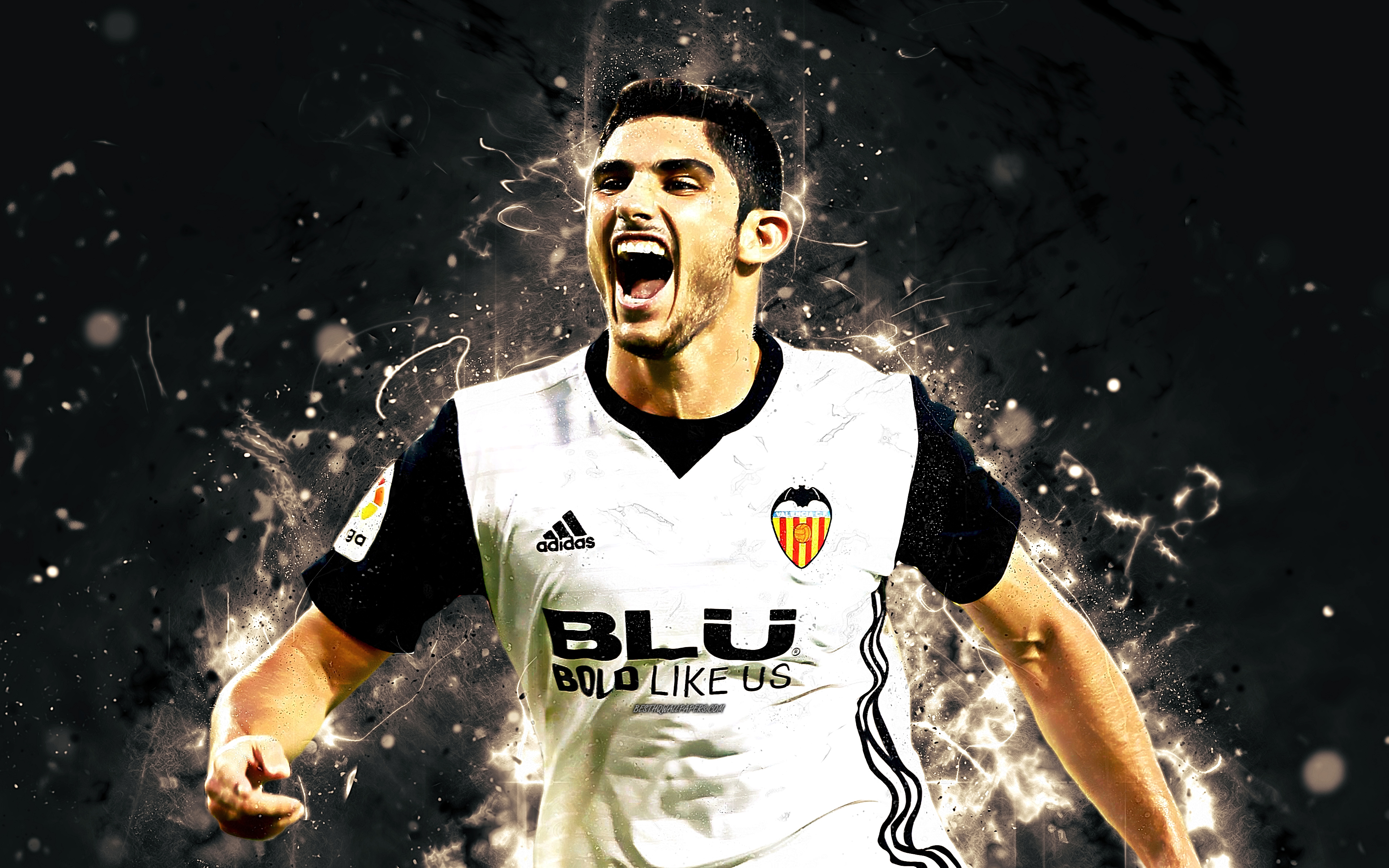 Goncalo Guedes, 4k, Abstract Art, Football, Valencia - Gonçalo Guedes , HD Wallpaper & Backgrounds