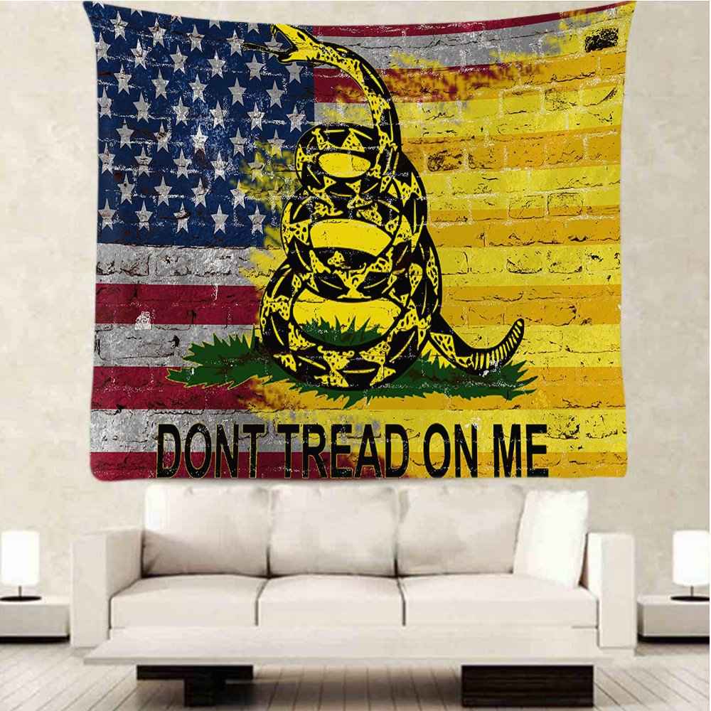 Ofloral Don't Tread On Me American Flag Wall Tapestry - American Flag Don T Tread On Me , HD Wallpaper & Backgrounds