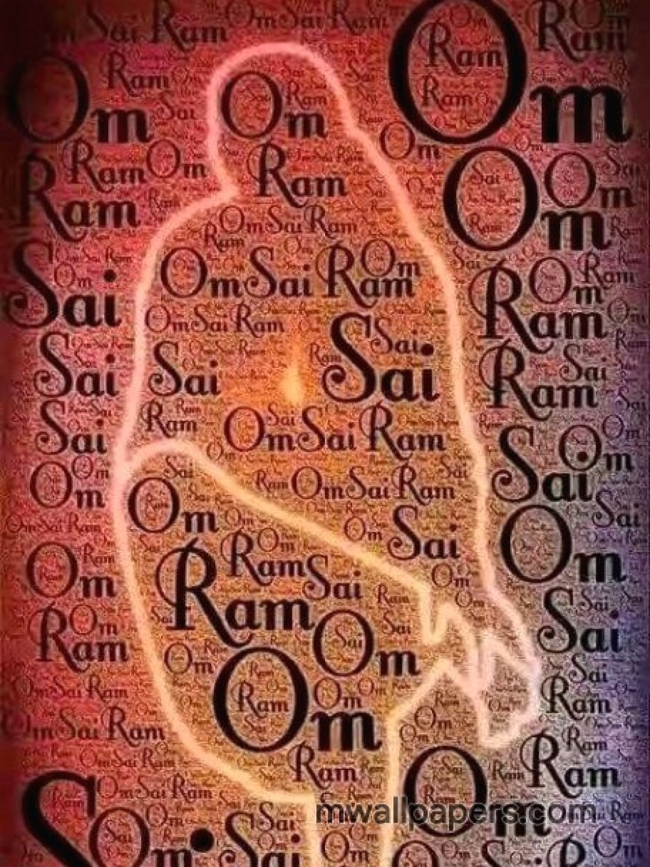 Sai Baba Hd Photos - Om Sai Ram Words , HD Wallpaper & Backgrounds