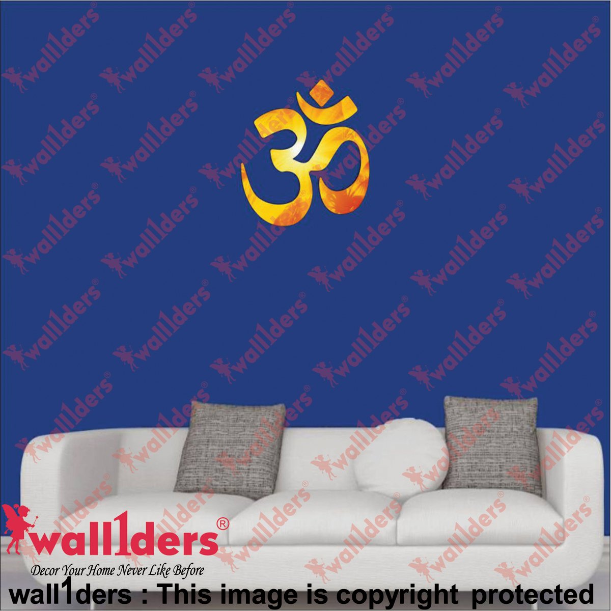 Buy Wall1ders Om 3d Acrylic Mirror Wall Stickers Online - Studio Couch , HD Wallpaper & Backgrounds