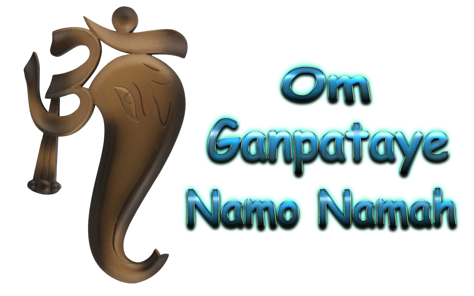 Om Ganapataye Namo Namah Png - Om Ganpati Namo Namah , HD Wallpaper & Backgrounds